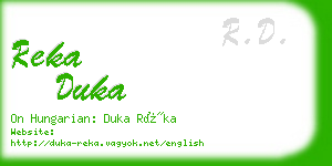 reka duka business card